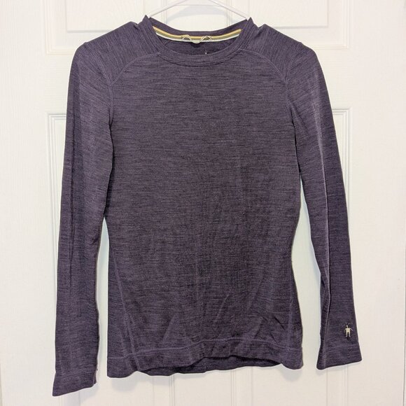 Smartwool Baselayer Long Sleeve Purple Womens Small Crewneck Classic Thermal - Picture 1 of 7